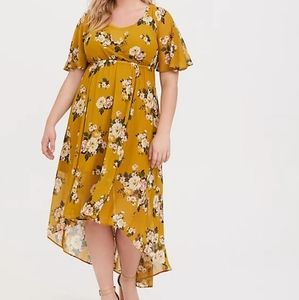 NWT Torrid Mustard Floral Dress